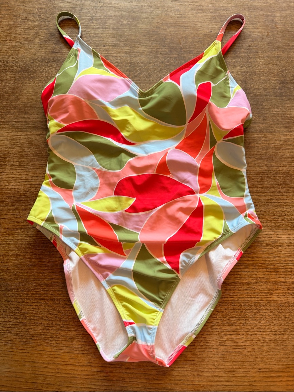 Sanctuary Multicolor Swirl One-Piece Swimsuit - Red, Pink, Yellow, Green, Blue